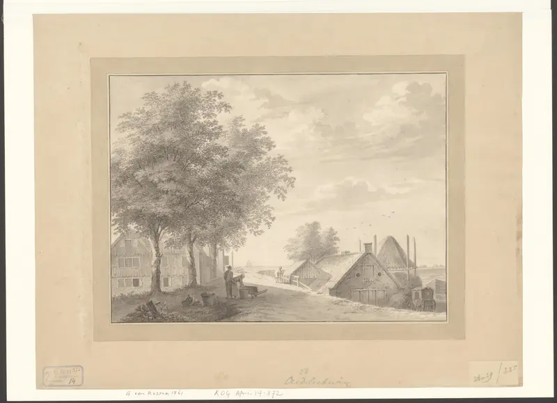 Gezicht op de Zeeburgerdijk met herberg Zeeburg Wall Art by Unknown - High-Resolution Digital Print