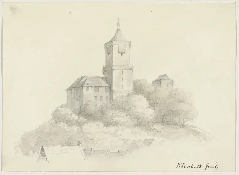 Gezicht op de Zwanenburcht te Kleef Wall Art by Johann Bernard Klombeek - High-Resolution Digital Print