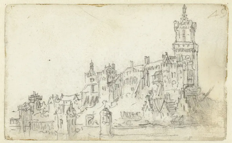 Gezicht op de Zwanenburg te Kleve Wall Art by Jan van Goyen - High-Resolution Digital Print
