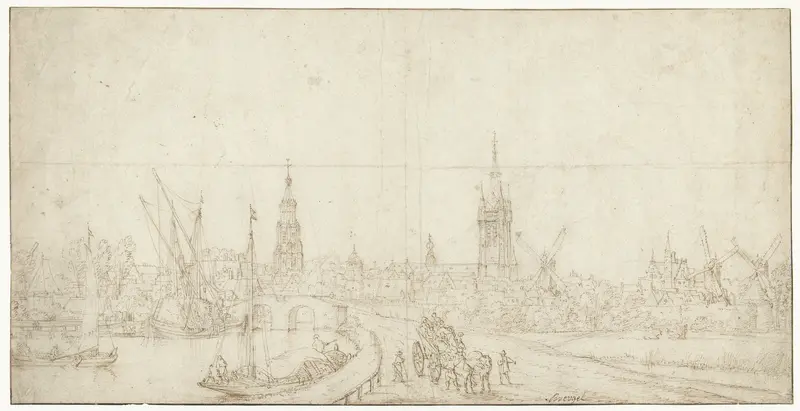 Gezicht op Delft Wall Art by Jan Brueghel (II) - High-Resolution Digital Print