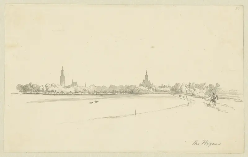 Gezicht op Den Haag vanuit het zuiden Wall Art by Robert Hills - High-Resolution Digital Print