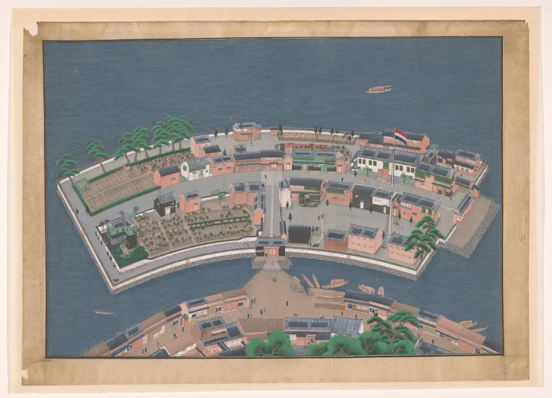 Gezicht op Deshima Wall Art by Unknown - High-Resolution Digital Print