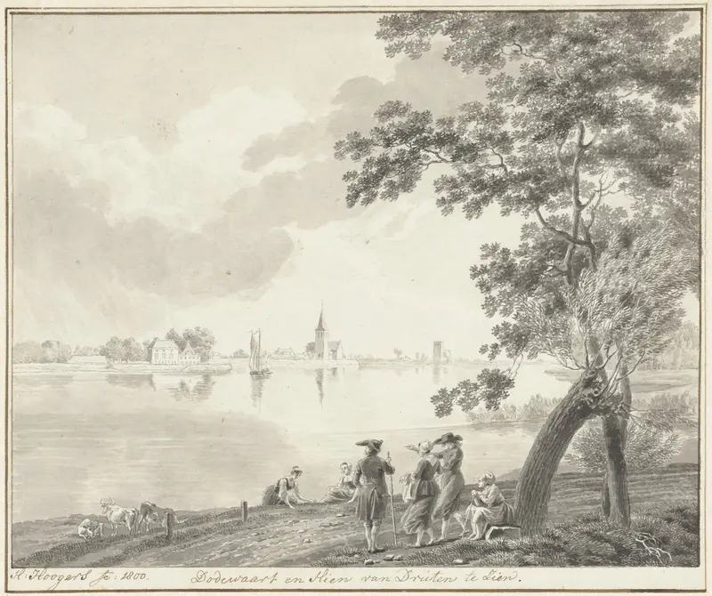 Gezicht op Dodewaard en Hien Wall Art by Hendrik Hoogers - High-Resolution Digital Print