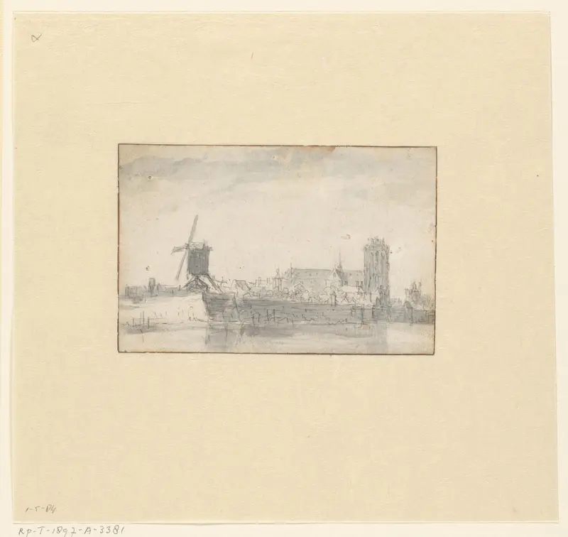 Gezicht op Dordrecht vanaf het water Wall Art by Unknown - High-Resolution Digital Print