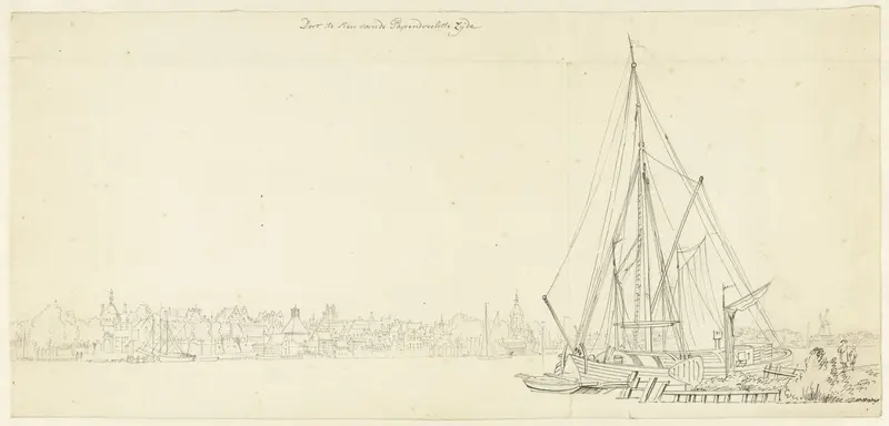 Gezicht op Dordrecht vanaf Papendrecht Wall Art by Cornelis Pronk - High-Resolution Digital Print
