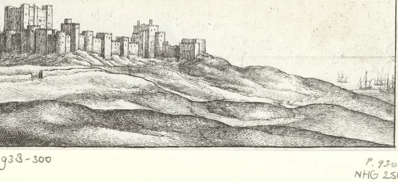 Gezicht op Dover Castle Wall Art by Wenceslaus Hollar - High-Resolution Digital Print
