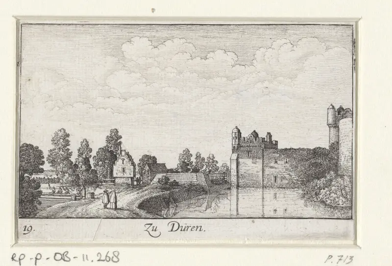 Gezicht op Düren Wall Art by Abraham Hogenberg - High-Resolution Digital Print