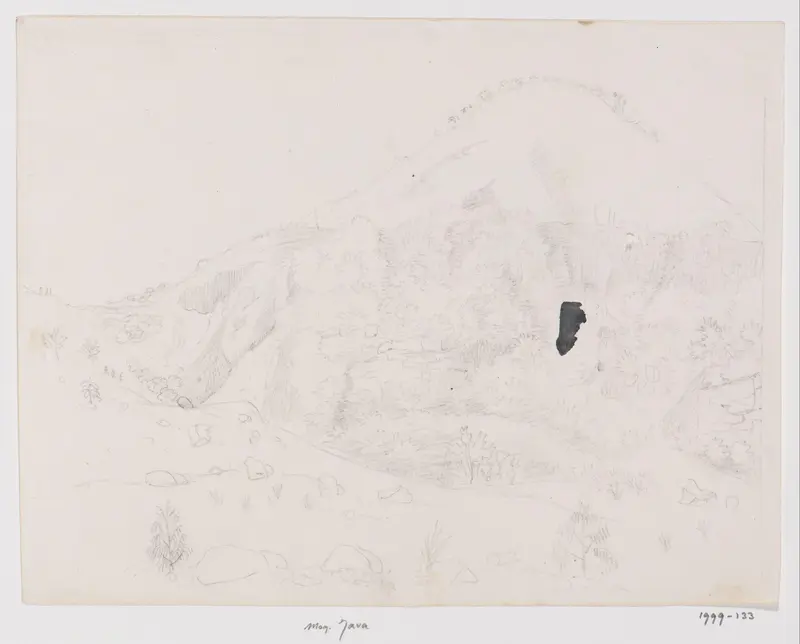 Gezicht op een berg, Java Wall Art by Adrianus Johannes Bik - High-Resolution Digital Print