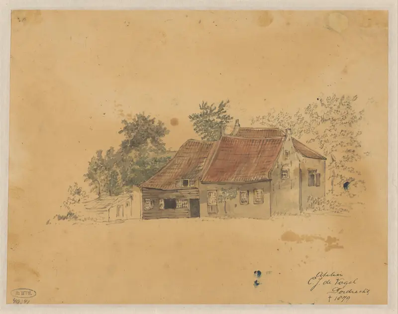 Gezicht op een boerderij Wall Art by Cornelis Johannes de Vogel - High-Resolution Digital Print
