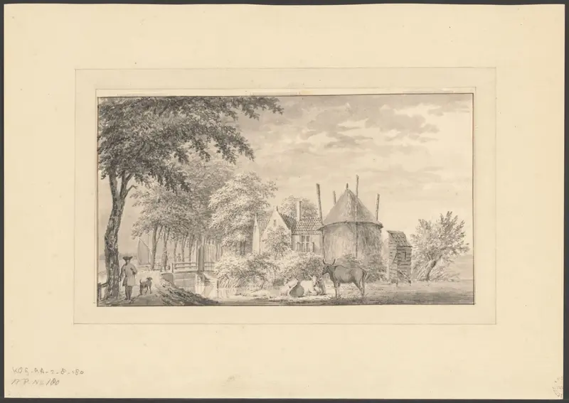 Gezicht op een boerderij aan de Buiten-Amstel Wall Art by anonymous - High-Resolution Digital Print