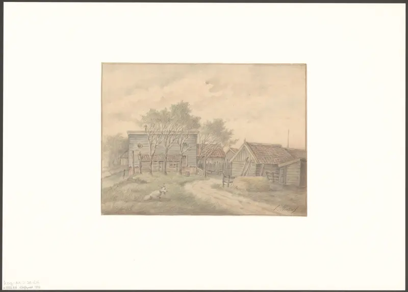 Gezicht op een boerderij aan de Wolfsweg Wall Art by Unknown - High-Resolution Digital Print