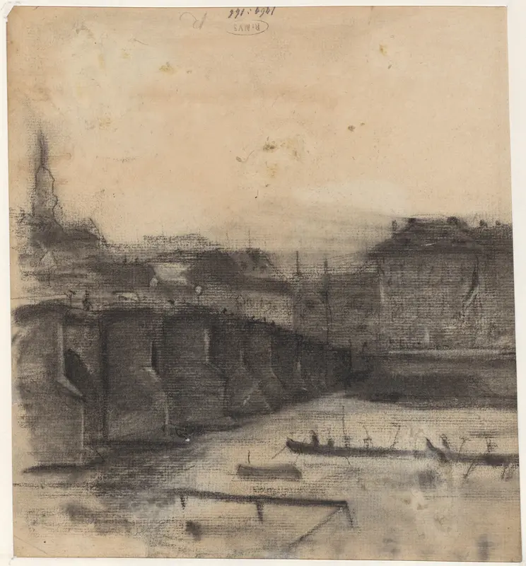 Gezicht op een brug in een stad Wall Art by Theo Nieuwenhuis - High-Resolution Digital Print