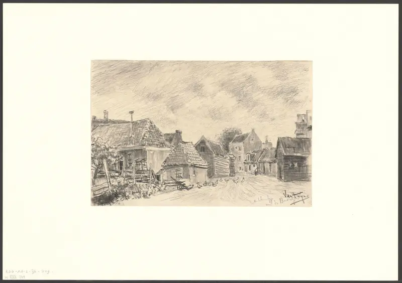 Gezicht op een doodlopend pad achter de Baarsjesweg Wall Art by Unknown - High-Resolution Digital Print