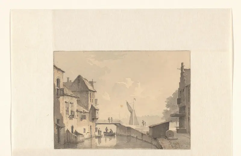 Gezicht op een gracht in een stad Wall Art by Kasparus Karsen - High-Resolution Digital Print
