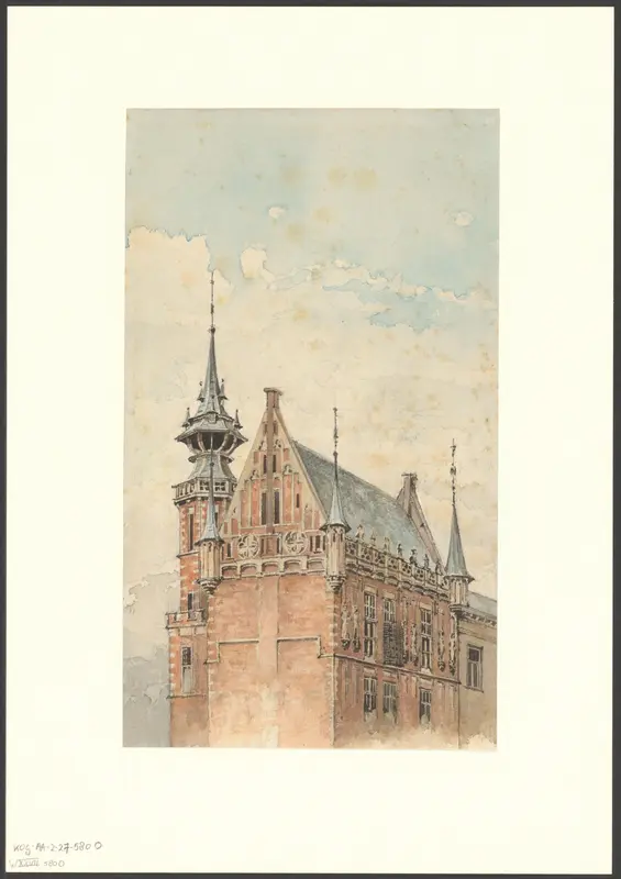Gezicht op een Hollands neogotisch gebouw Wall Art by anonymous - High-Resolution Digital Print