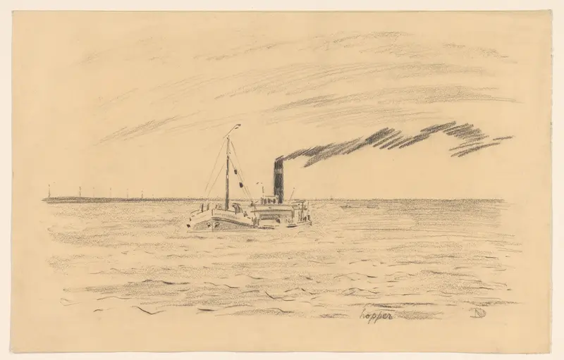 Gezicht op een hopper te water Wall Art by Unknown - High-Resolution Digital Print