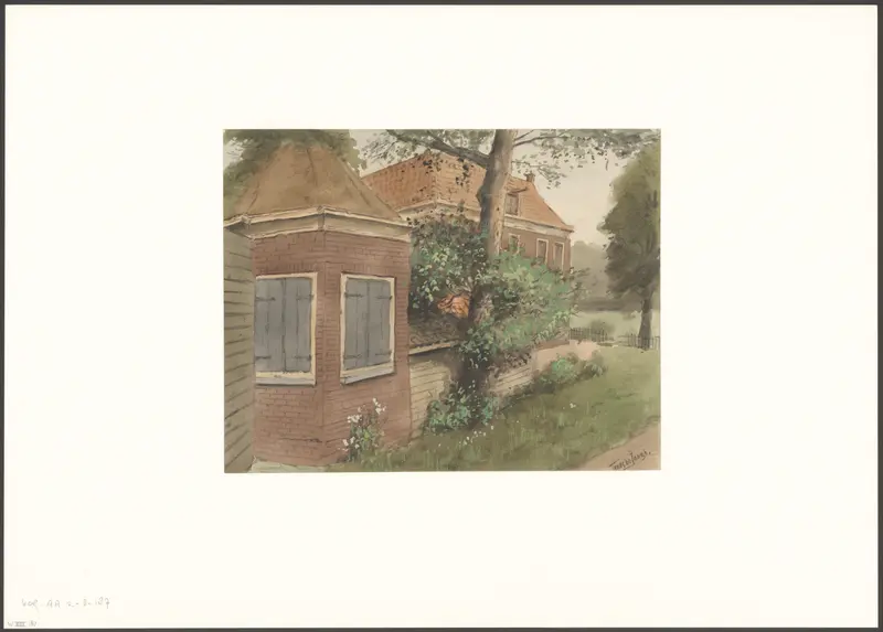 Gezicht op een huis aan de Amsteldijk Wall Art by Unknown - High-Resolution Digital Print