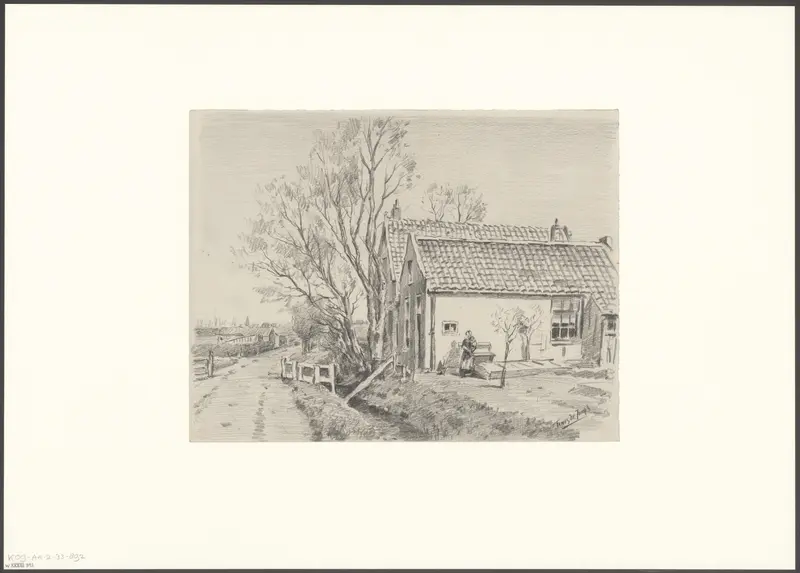 Gezicht op een huis aan de Rynier Pauwlaan, gezien naar de Ringdijk Wall Art by Unknown - High-Resolution Digital Print