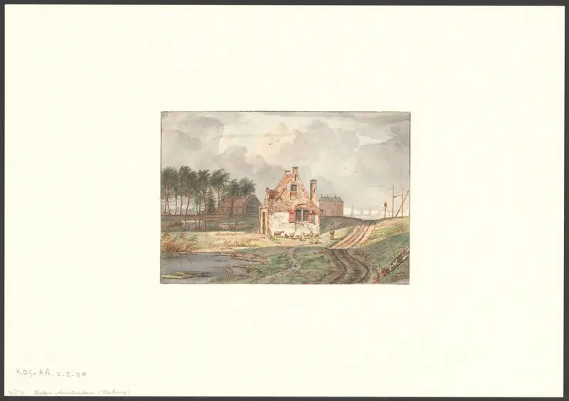 Gezicht op een huis in Zeeburg Wall Art by Unknown - High-Resolution Digital Print