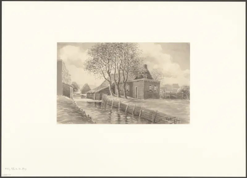 Gezicht op een kanaaltje nabij de Albert Neuhuysstraat Wall Art by Unknown - High-Resolution Digital Print