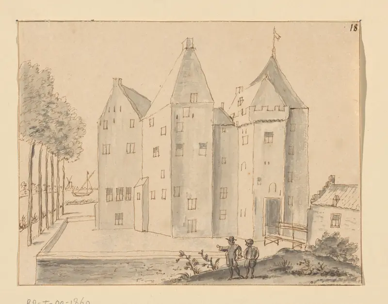 Gezicht op een kasteel Wall Art by anonymous - High-Resolution Digital Print