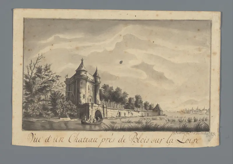 Gezicht op een kasteel bij Blois, aan de Loire Wall Art by J.A. Geselschap - High-Resolution Digital Print