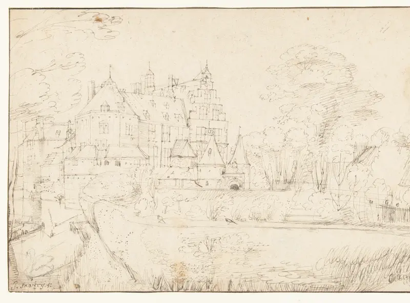 Gezicht op een kasteel Wall Art by Jacob Savery - High-Resolution Digital Print