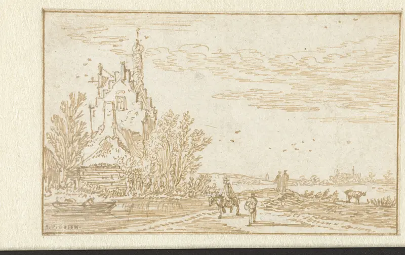 Gezicht op een kasteeltje Wall Art by Jan van Goyen - High-Resolution Digital Print