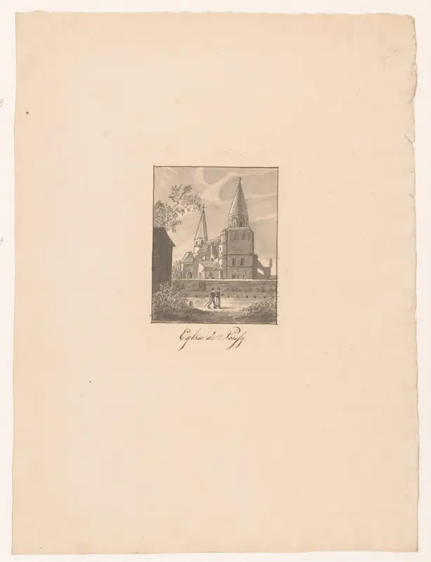 Gezicht op een kerk te Poissy Wall Art by anonymous - High-Resolution Digital Print