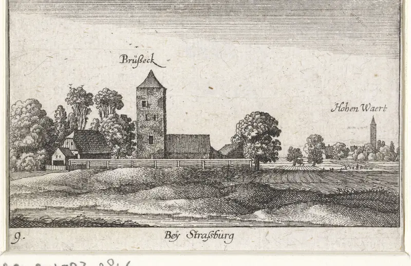Gezicht op een landschap in de omgeving van Straatsburg Wall Art by Wenceslaus Hollar - High-Resolution Digital Print