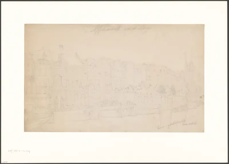 Gezicht op een markt aan het Singel Wall Art by Johan Martinus Anthon Rieke - High-Resolution Digital Print