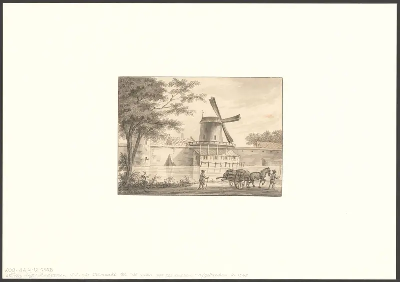 Gezicht op een molen bij het Singel Wall Art by anonymous - High-Resolution Digital Print