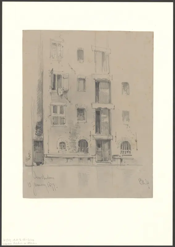 Gezicht op een pakhuis aan de Markengracht Wall Art by Unknown - High-Resolution Digital Print