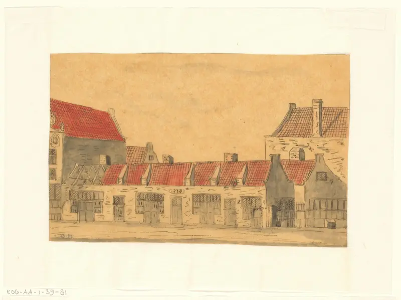 Gezicht op een rij huizen te Amsterdam Wall Art by anonymous - High-Resolution Digital Print