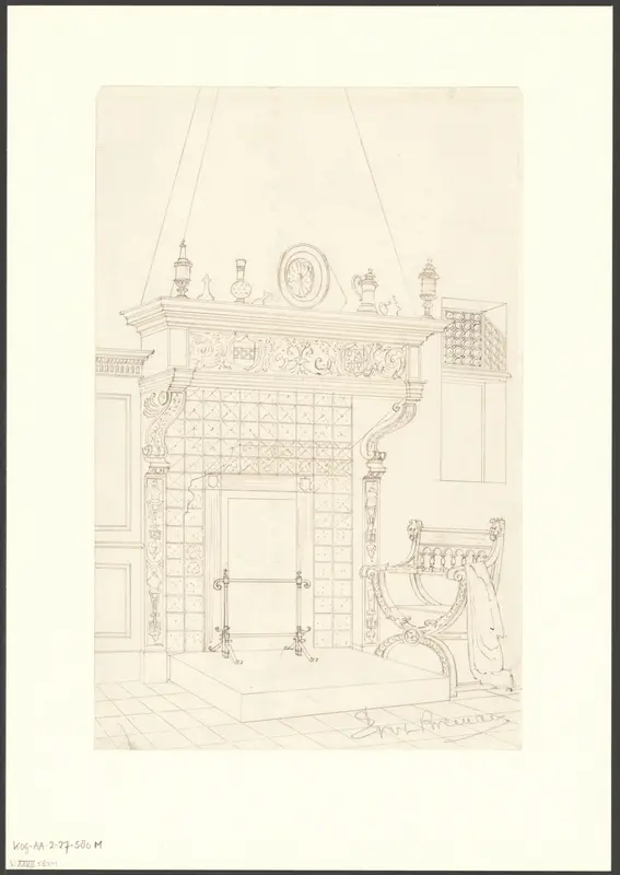 Gezicht op een schouw in Oud-Holland tijdens de Wereldtentoonstelling voor het Hotel- en Reiswezen in 1895 Wall Art by Unknown - High-Resolution Digital Print