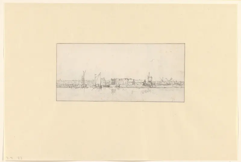 Gezicht op een stad aan het water Wall Art by Unknown - High-Resolution Digital Print