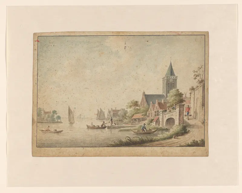 Gezicht op een stadje aan het water Wall Art by Dirk Verrijk - High-Resolution Digital Print
