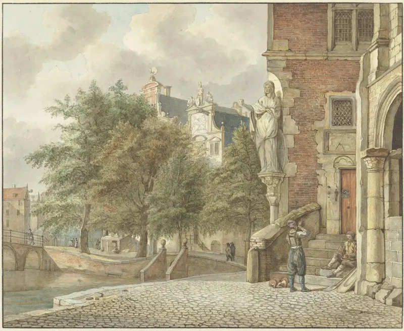 Gezicht op een stadsgracht Wall Art by Reinier Vinkeles (I) - High-Resolution Digital Print