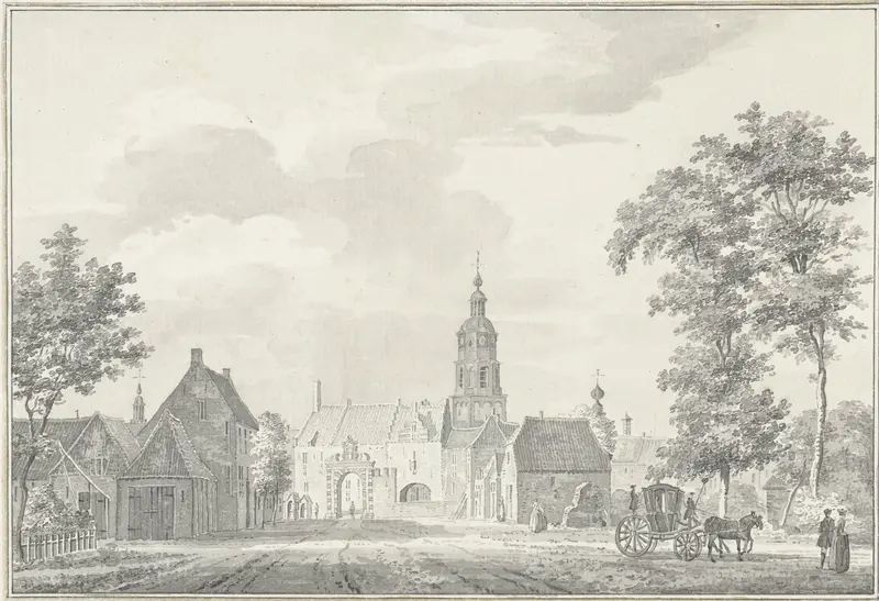 Gezicht op een van de stadspoorten van Buren Wall Art by Pieter Jan van Liender - High-Resolution Digital Print
