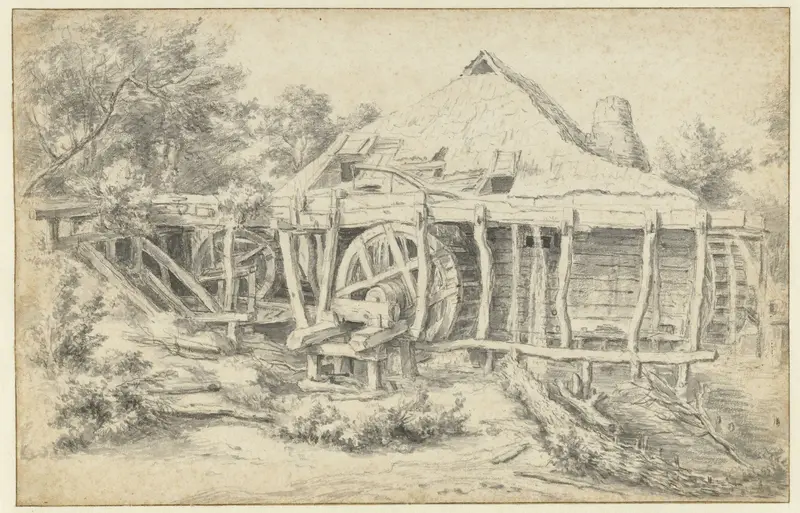 Gezicht op een watermolen Wall Art by Jacob Isaacksz van Ruisdael - High-Resolution Digital Print
