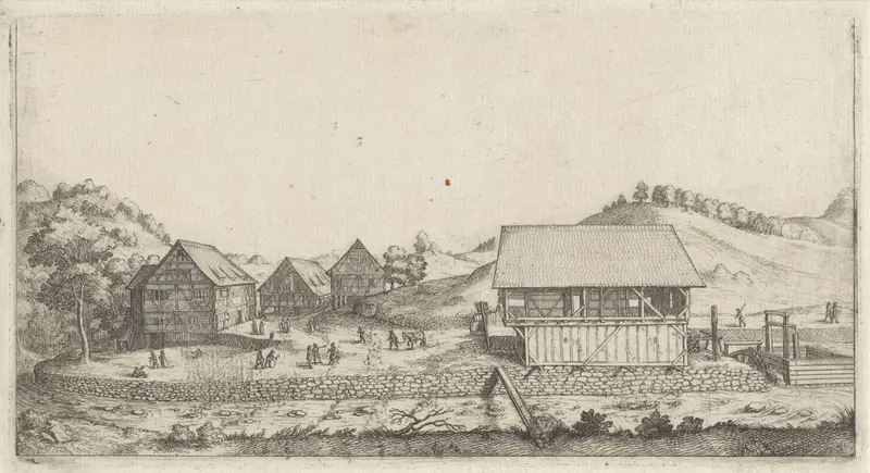 Gezicht op een watermolen Wall Art by Wenceslaus Hollar - High-Resolution Digital Print