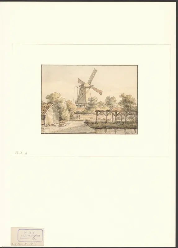 Gezicht op een zaagmolen buiten de Utrechtsepoort Wall Art by Unknown - High-Resolution Digital Print