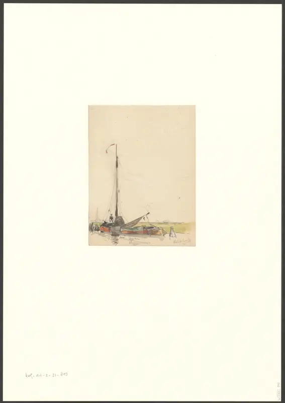Gezicht op een zeilboot op de Schinkel Wall Art by Unknown - High-Resolution Digital Print