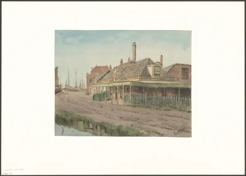 Gezicht op enkele gebouwen aan de Omval Wall Art by Unknown - High-Resolution Digital Print