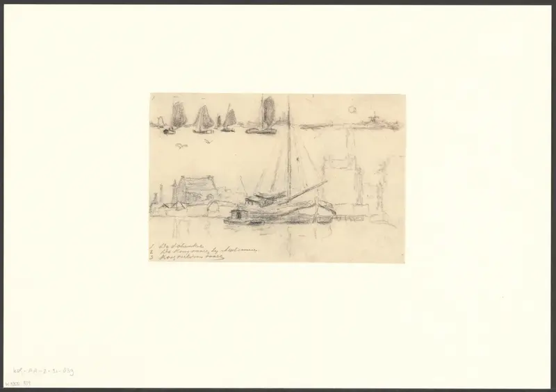 Gezicht op enkele zeilboten op de Schinkel, de Ringvaart en de Kostverlorenvaart Wall Art by anonymous - High-Resolution Digital Print