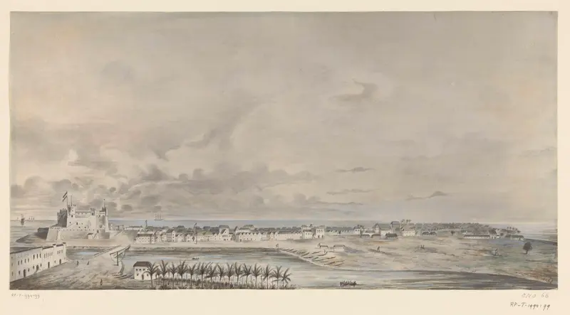 Gezicht op Fort Elmina aan de kust van Ghana Wall Art by anonymous - High-Resolution Digital Print