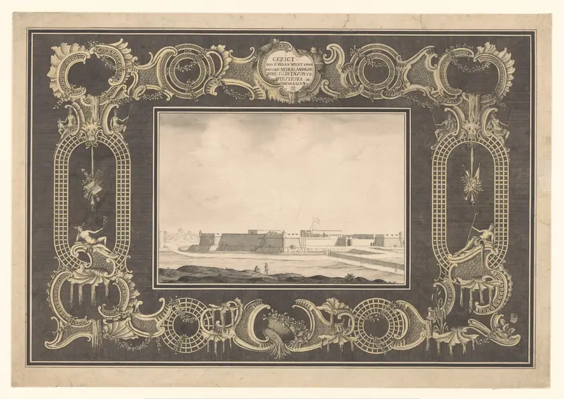 Gezicht op fort Gustavus te Chunchura Wall Art by Unknown - High-Resolution Digital Print