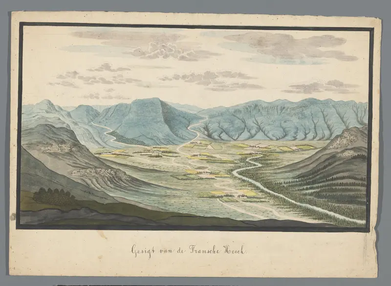Gezicht op Franschhoek Wall Art by Johannes Schumacher - High-Resolution Digital Print