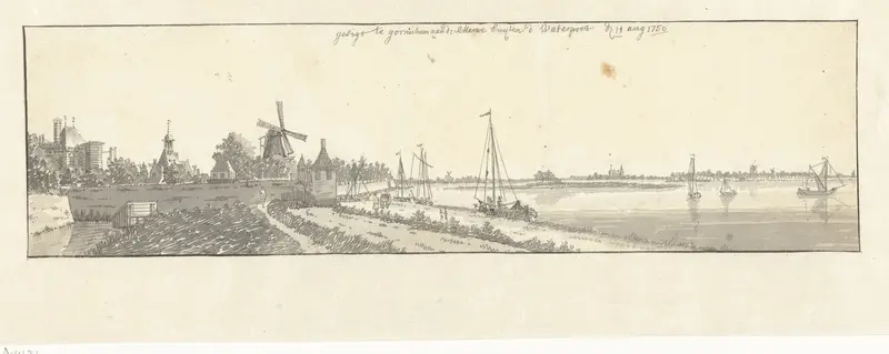 Gezicht op Gorinchem en de Waterpoort Wall Art by Jan de Beijer - High-Resolution Digital Print