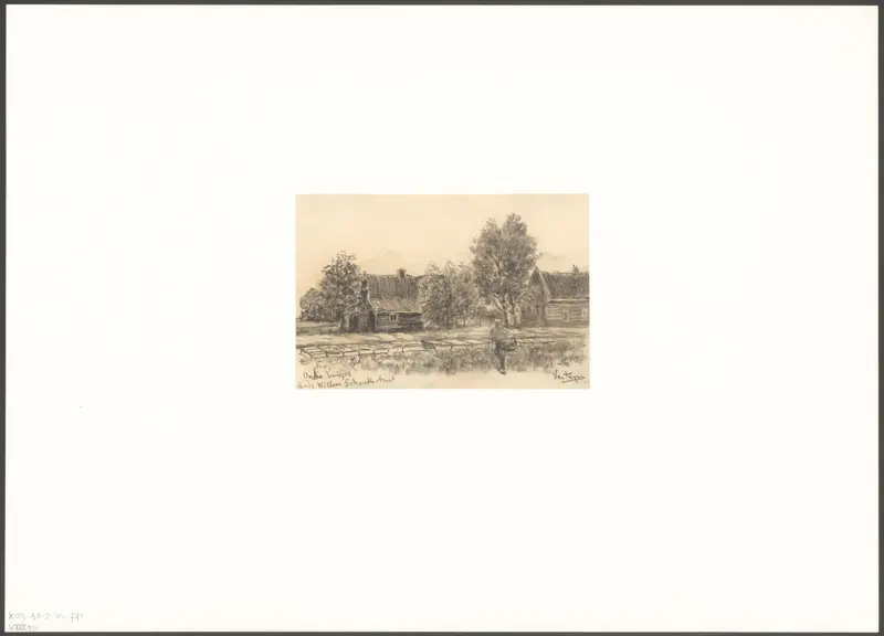 Gezicht op groentetuinen achter de Van Spilbergenstraat, gezien vanuit de Willem Schoutenstraat Wall Art by Unknown - High-Resolution Digital Print